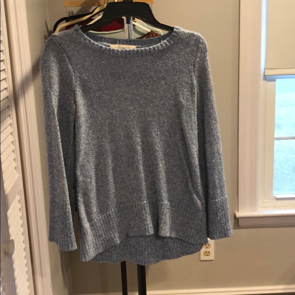 Blue and white loft sweater